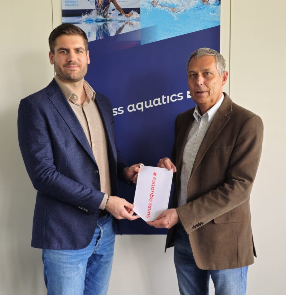 Stabsübergabe an Jonas Kissling Swiss Aquatics